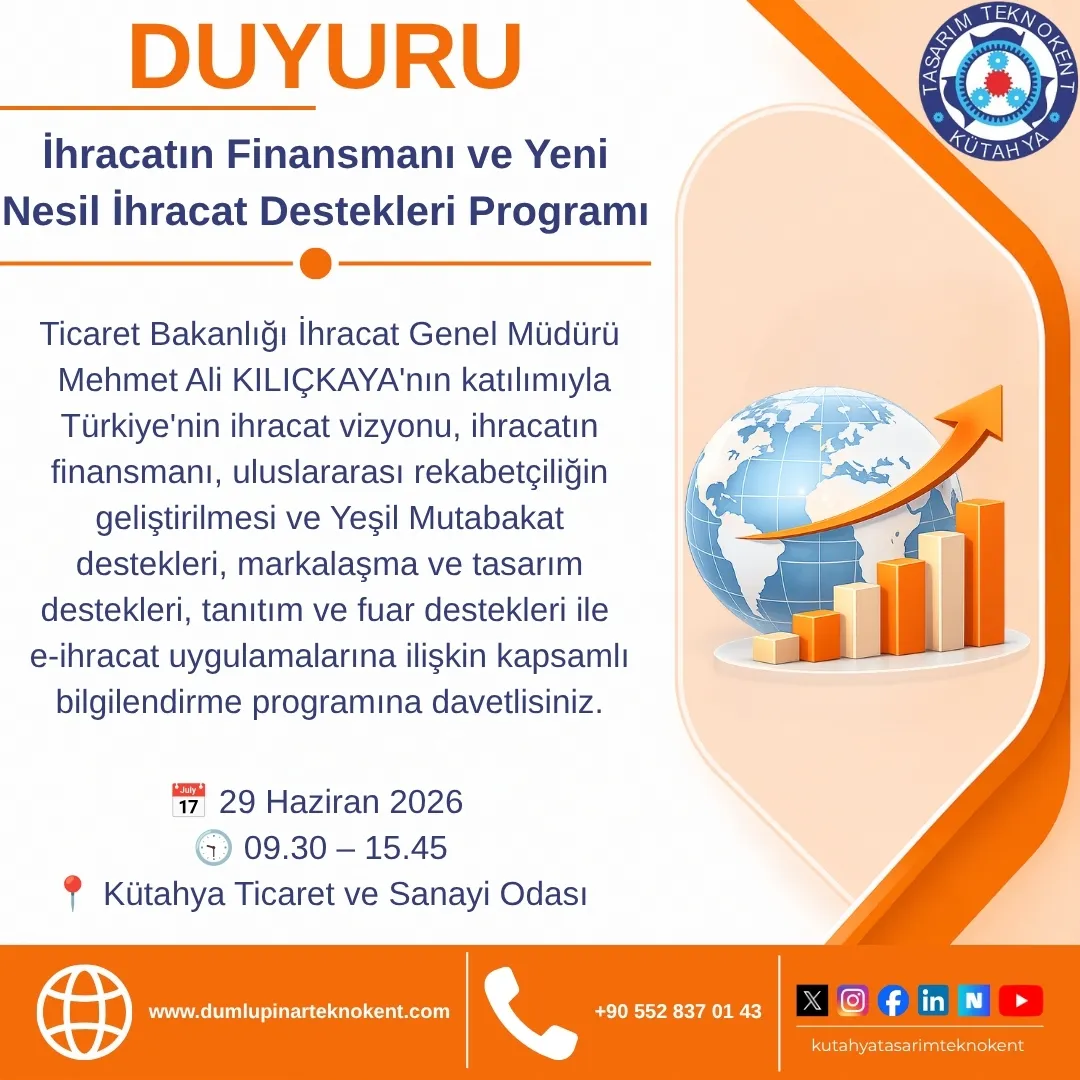 📢 İhracatın Finansmanı ve Yeni Nesil İhracat Destekleri Programı