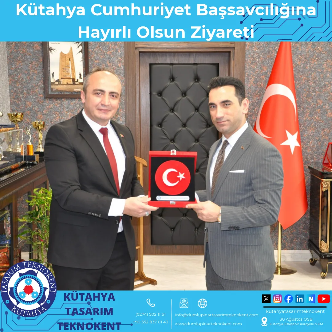 Teknokentimizden Kütahya Cumhuriyet Başsavcılığına Hayırlı Olsun Ziyareti