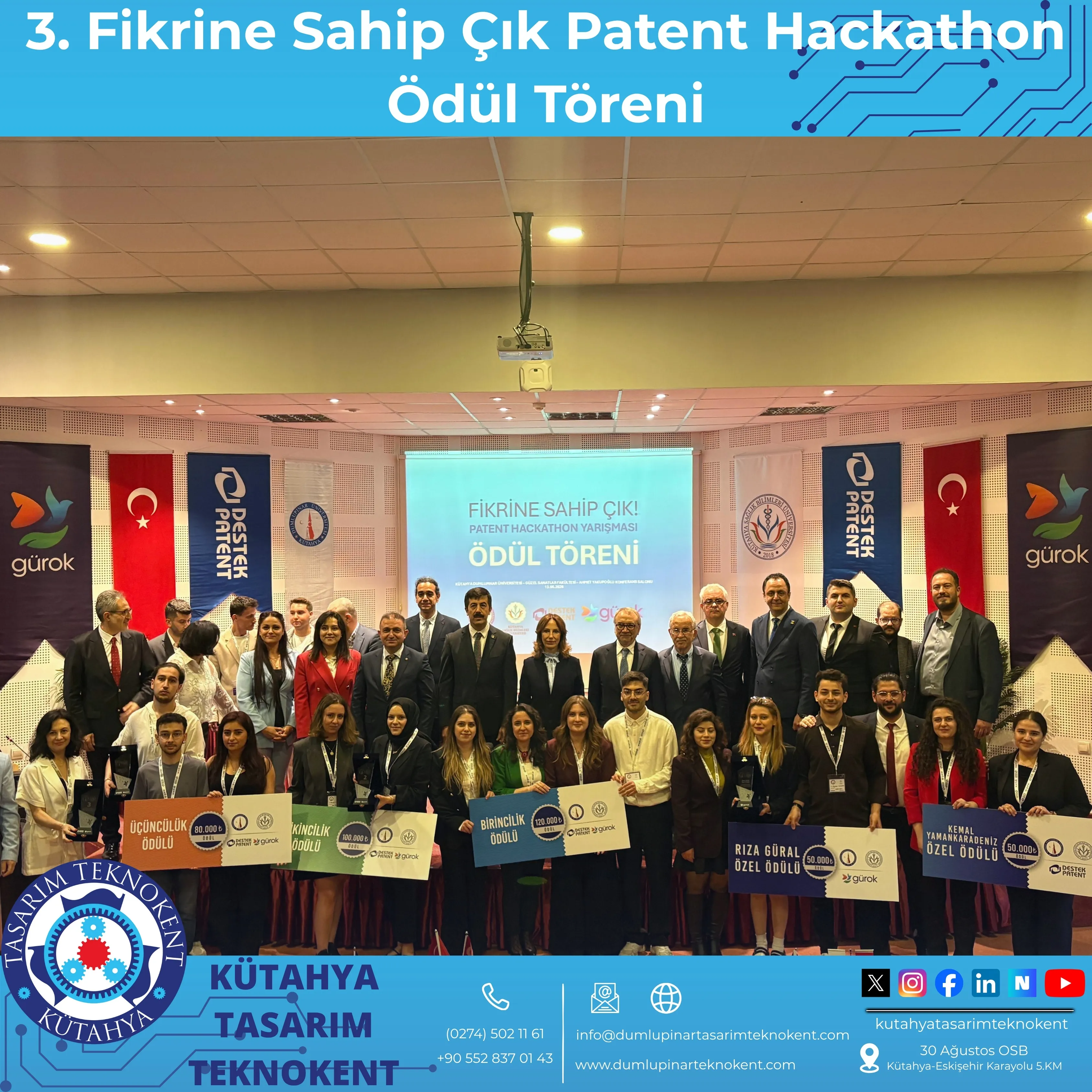 3. Fikrine Sahip Çık Patent Hackathon Ödül Töreni